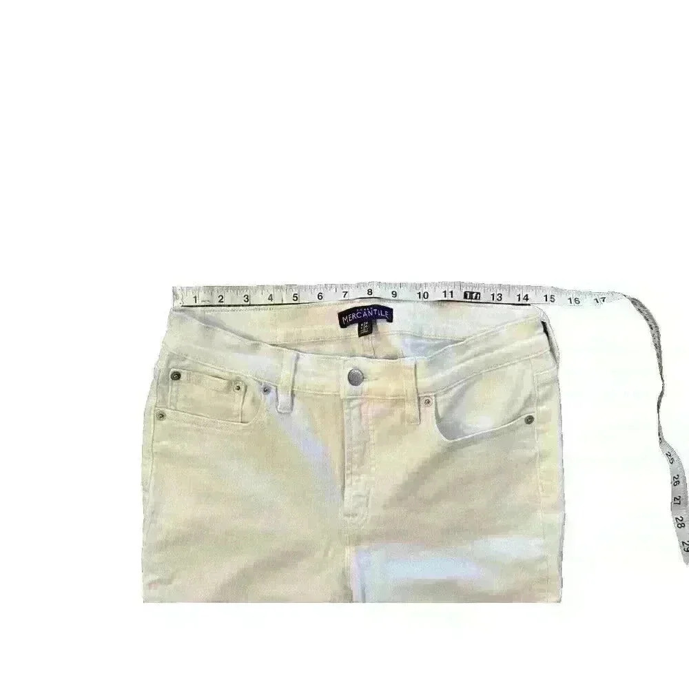 J. Crew Mercantile Jeans Size 29 Mid Rise Ankle Denim Womens Stretch White - Picture 5 of 6